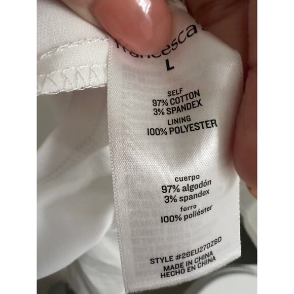 Francesca's Women's Large White Doris Strapless Corset Ruffle Hem Mini Dress - Picture 7 of 8